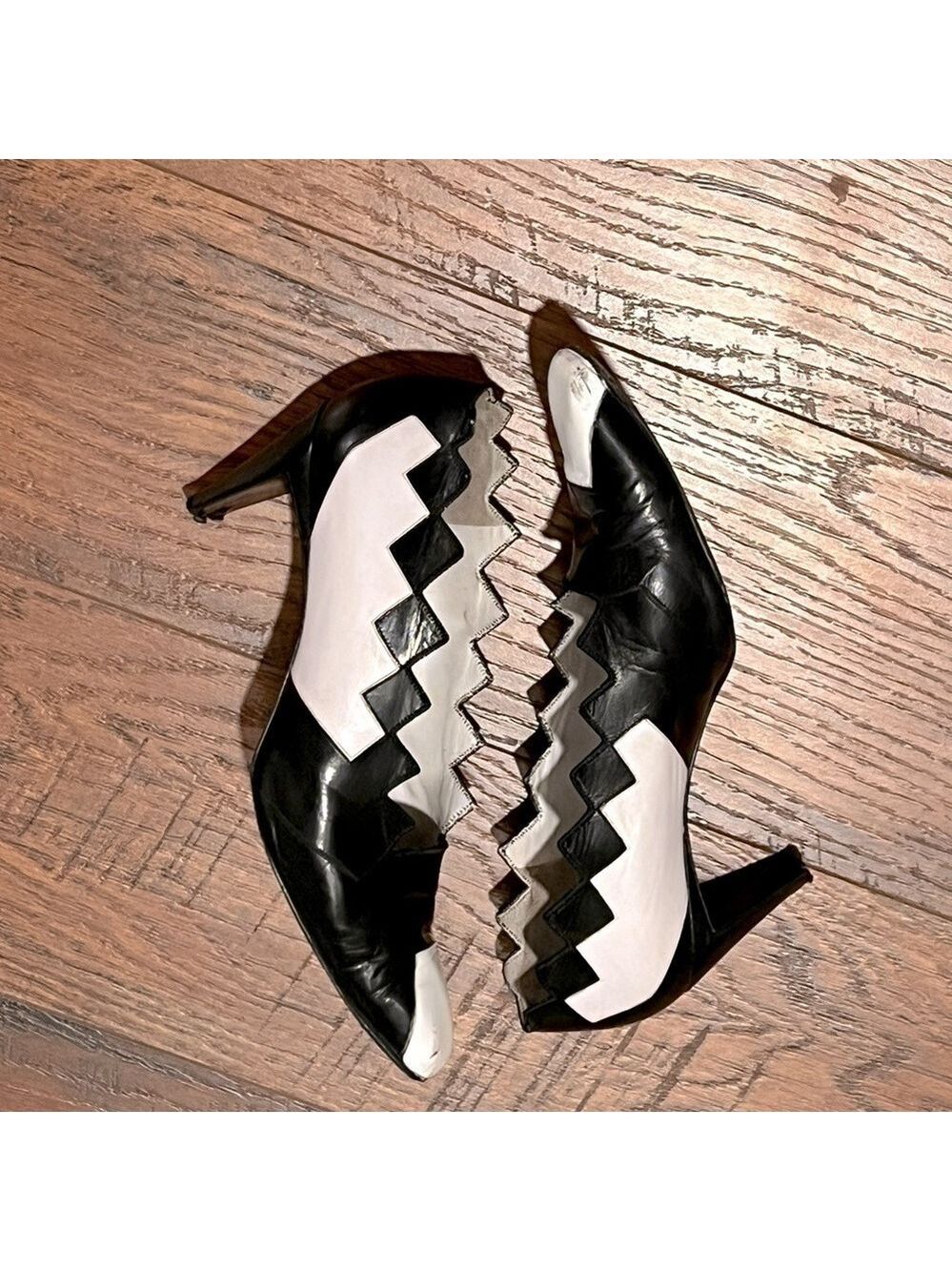PHILIPPE MODEL Paris vintage leather heels.  Made in Italy. Size 37.5